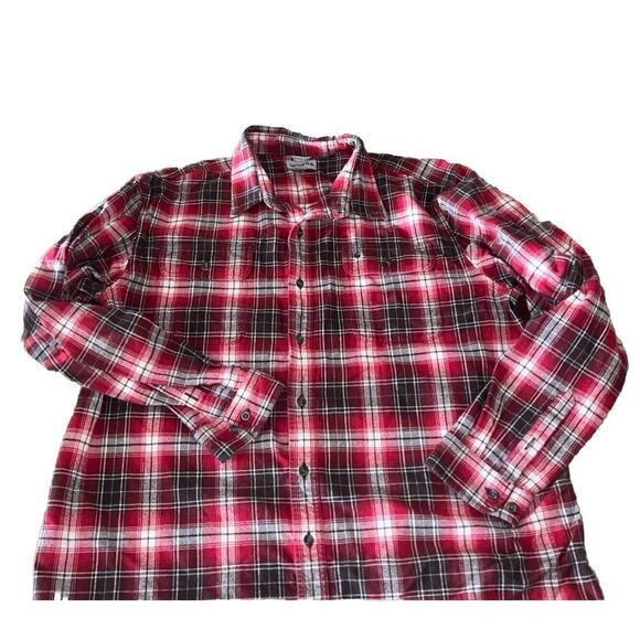 Carhartt Other - Carhartt Regular Fit Heavy Flannel Shirt Red Plaid Long Sleeve Men's Size 2XLT